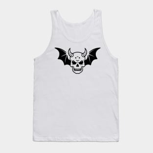 Skull with Horns and Wings Tank Top